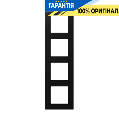 Рамка 4-а A-550 Jung A5584BFSWM термопласт чорний графіт матовий