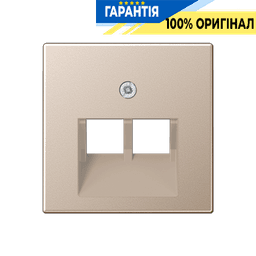 Панель розетки 2-я TF/PC JUNG A569-2BFPLUACH шампань з захистом та сучасним дизайном