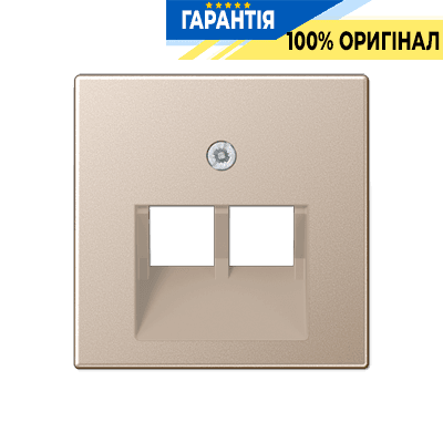 Панель розетки 2-я TF/PC JUNG A569-2BFPLUACH шампань з захистом та сучасним дизайном
