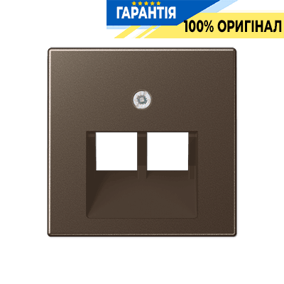 Панель розетки 2-я TF/PC JUNG A569-2BFPLUAMO мокко, подвійна розетка для електропроводки