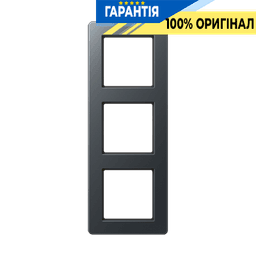 Рамка 3-я A-Flow Jung AF583BFANM термопласт антрацит матовий