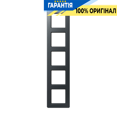 Рамка 5-а JUNG A-Flow AF585BFANM термопласт антрацит матовий