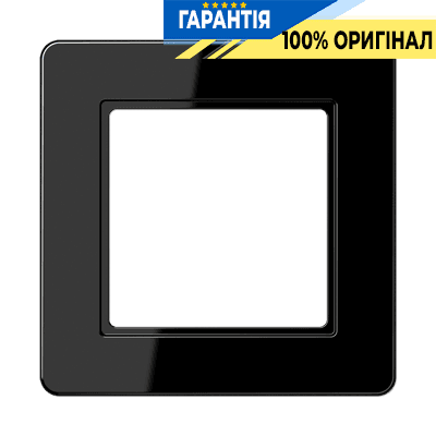 Рамка 1-ша JUNG A-Flow AF581BFSW термопласт чорний, код постачальника AF581BFSW