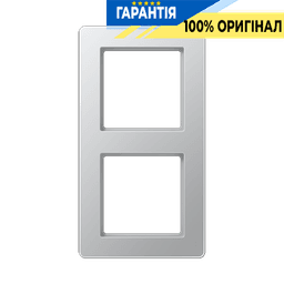 Рамка 2-а A-Flow Jung AF582BFAL з термопласту алюміній