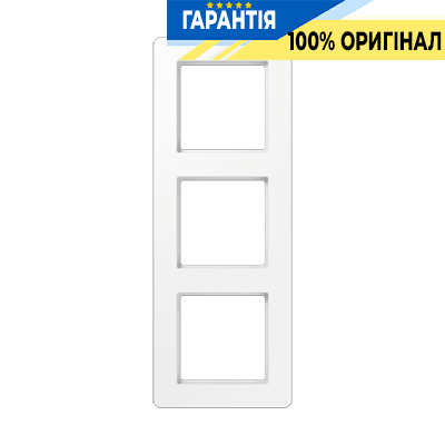 Рамка 3-я JUNG AF583BFWW з термопласту білого кольору