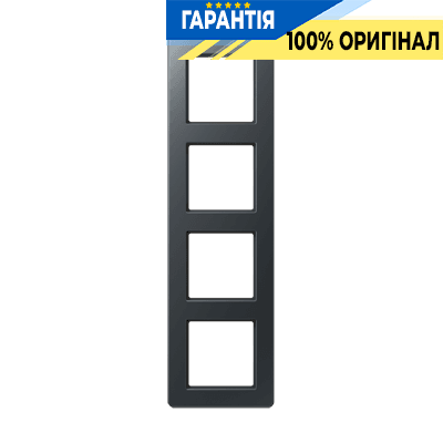 Рамка 4-я A-Flow Jung AF584BFANM термопласт антрацит матовий