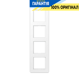 Рамка 4-а A-Flow Jung AF584BFWWM термопласт білий матовий