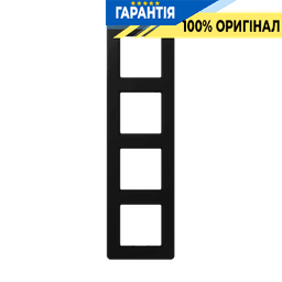 Рамка 4-я JUNG AF584BFSWM серії А-Flow, термопласт, чорний графіт матовий