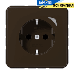 Розетка з заземленням 250В 16А з шторками JUNG HOME BTCD1521SBR коричневий