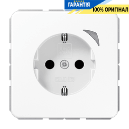 Розетка з заземленням 250V 16А з шторками JUNG HOME Energy BTCD1521SEWW біла