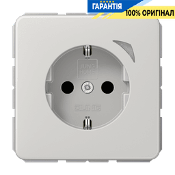 Розетка з заземленням 250В 16А з шторками JUNG HOME BTCD1521SLG світло-сіра