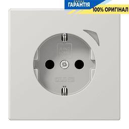 Розетка з заземленням 250V 16A JUNG HOME Energy BTLS1521SELG світло-сіра