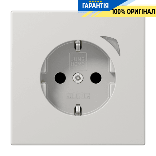 Розетка з заземленням 250V 16A JUNG HOME Energy BTLS1521SELG світло-сіра