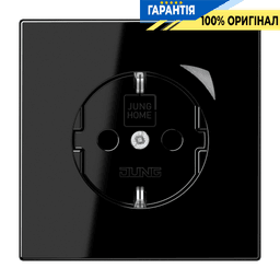 Розетка з заземленням 250V 16A JUNG HOME Energy BTLS1521SESW чорний