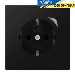 Розетка з заземленням 250V 16A JUNG HOME Energy BTLS1521SESWM чорний матовий