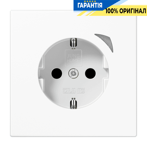 Розетка з заземленням 250V 16A JUNG HOME Energy BTLS1521SEWW біла