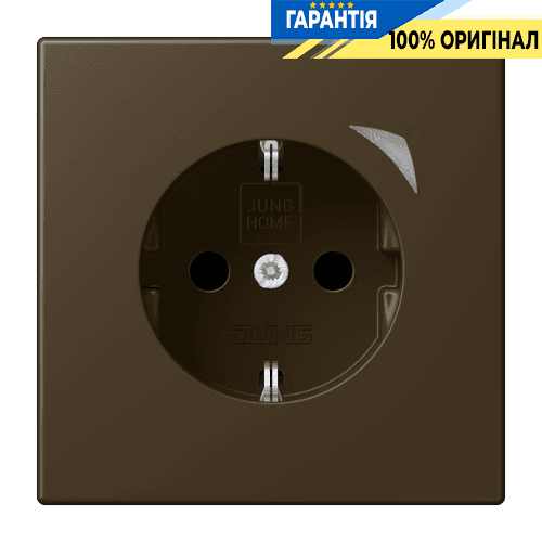 Розетка з заземленням 250V 16A JUNG HOME Energy BTME1521SEAT-L латунь Antik
