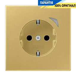 Розетка з заземленням 250V 16A JUNG HOME Energy BTME1521SEC-L латунь Classic