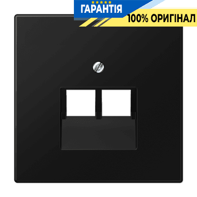 Панель розетки TF/PC 2-я JUNG LS969-2UASWM матовий чорний графіт