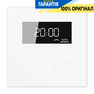 Таймер з дисплеєм стандартний JUNG LS1750DWW білий, програмований, для керування освітленням та електроприладами