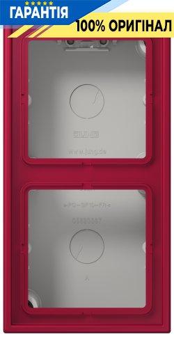 Коробка накладного монтажу 2-позиційна JUNG LC582A229 rouge carmin (32100)
