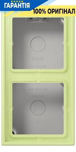 Коробка 2-постова накладного монтажу JUNG LC582A222 vert jaune clair (32053)