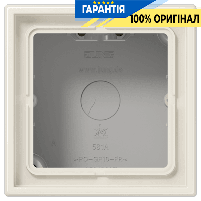 Коробка 1-местна накладного монтажу JUNG LS581AW слонова кістка