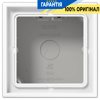 Коробка 1-местна накладного монтажу біла JUNG LS581AWW