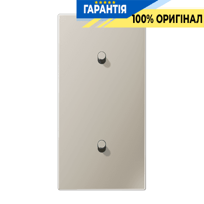 Центральна плата з двома одиночними тумблерами вертикальна «циліндр» LS1912 JUNG ES12-20R1 нержавіюча сталь