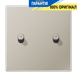 Центральна плата з 2-м тумблером «циліндр» з віконцем LS1912 JUNG ES12-5KOR1 нержавіюча сталь