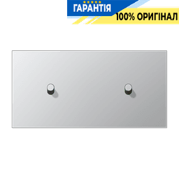 Центральна плата з двома одинарними тумблерами горизонтальна «конус» LS1912 JUNG AL12-200K0 алюміній