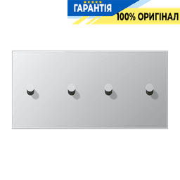 Центральна плата з двома подвійними тумблерами «конус» горизонтальна LS1912 JUNG AL12-250K0 алюміній