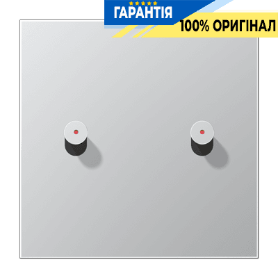Центральна плата з 2-м тумблером «конус» з віконцем LS1912 JUNG AL12-5KOK0 алюміній