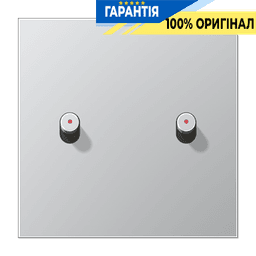 Центральна плата з 2-м тумблером «циліндр» з віконцем LS1912 JUNG AL12-5KOR0 алюміній