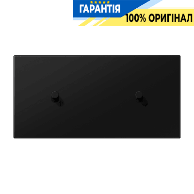 Центральна плата з двома одиночними тумблерами горизонтальна «циліндр» LS1912 JUNG AL12-200SWMR08 чорний матовий