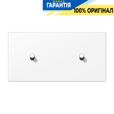 Центральна плата з двома одиночними тумблерами горизонтальна «конус» LS1912 JUNG AL12-200WWMK07 білосніжний матовий