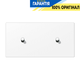 Центральна плата з двома одиночними тумблерами LS1912 JUNG AL12-200WWMR07 біло-сніжний матовий