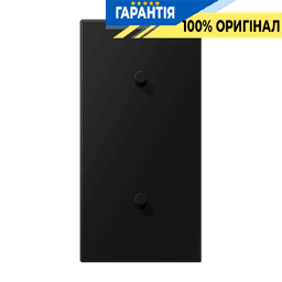 Центральна плата з двома одиночними тумблерами вертикальна «конус» LS1912 JUNG AL12-20SWMK08 чорний матовий