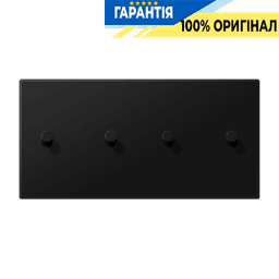 Центральна плата з двома подвійними тумблерами «конус» горизонтальна LS1912 JUNG AL12-250SWMK08 чорний матовий