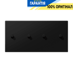 Центральна плата з двома подвійними тумблерами «циліндр» горизонтальна LS1912 JUNG AL12-250SWMR08 чорний матовий