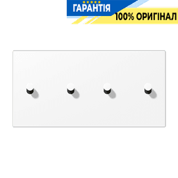 Центральна плата з двома подвійними тумблерами «конус» горизонтальна LS1912 JUNG AL12-250WWMK07 біло-сніжний матовий