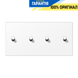 Центральна плата з двома подвійними тумблерами «циліндр» горизонтальна LS1912 JUNG AL12-250WWMR07 біло-сніжний матовий