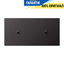 Центральна плата з двома одиночними тумблерами горизонтальна «циліндр» LS1912 JUNG AL12-200DR01 Dark