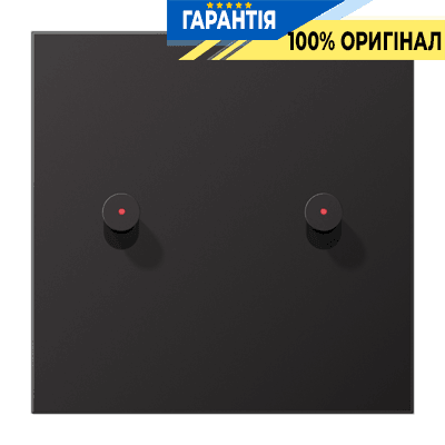 Центральна плата з 2-ма тумблерами «конус» з віконцем LS1912 JUNG AL12-5KODK01 Dark