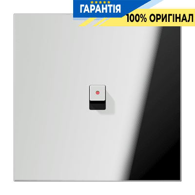 Центральна плата з тумблером «куб» з віконцем LS1912 JUNG GCR12-0KOE22 хром