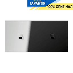 Центральна плата з двома одиночними тумблерами горизонтальна «куб» LS1912 JUNG GCR12-200E22 хром