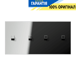 Центральна плата з двома подвійними тумблерами «куб» горизонтальна LS1912 JUNG GCR12-250E22 хром
