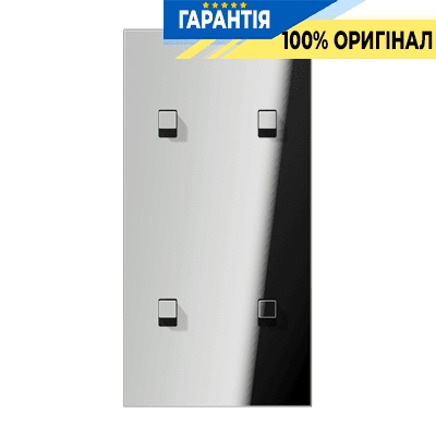 Центральна плата з двома подвійними тумблерами «куб» вертикальна LS1912 JUNG GCR12-25E22 хром