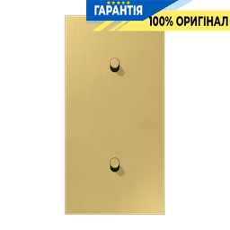 Центральна плата з двома одиночними тумблерами вертикальна «циліндр» LS1912 JUNG ME12-20CR25 латунь Classic
