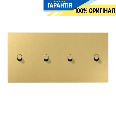 Центральна плата з двома подвійними тумблерами «циліндр» горизонтальна LS1912 JUNG ME12-250CR25 латунь Classic
